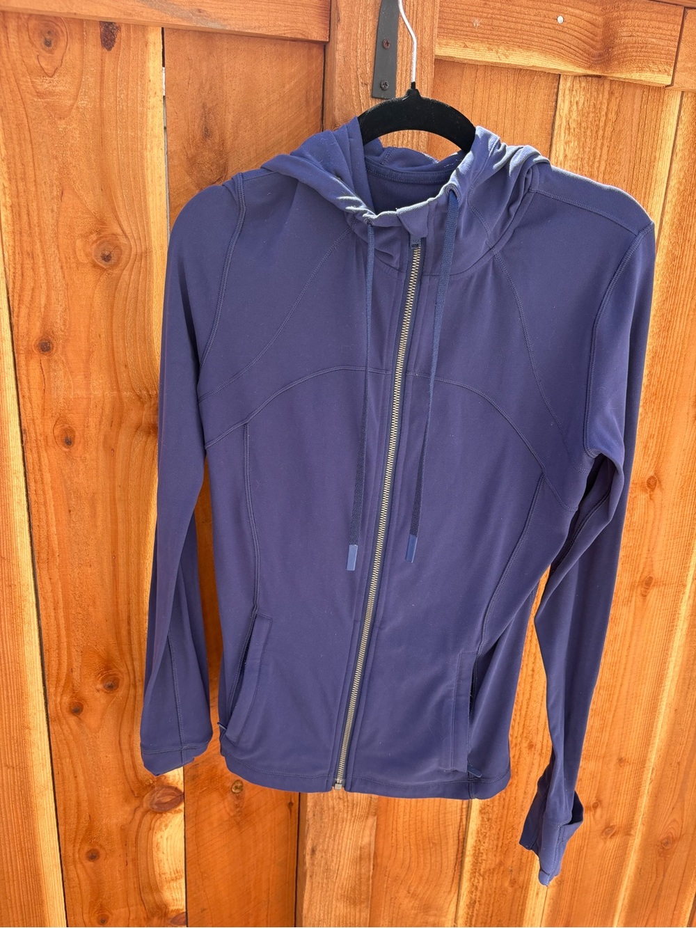 Lululemon Size 10 Blue Full Zip Hooded Running Jacket